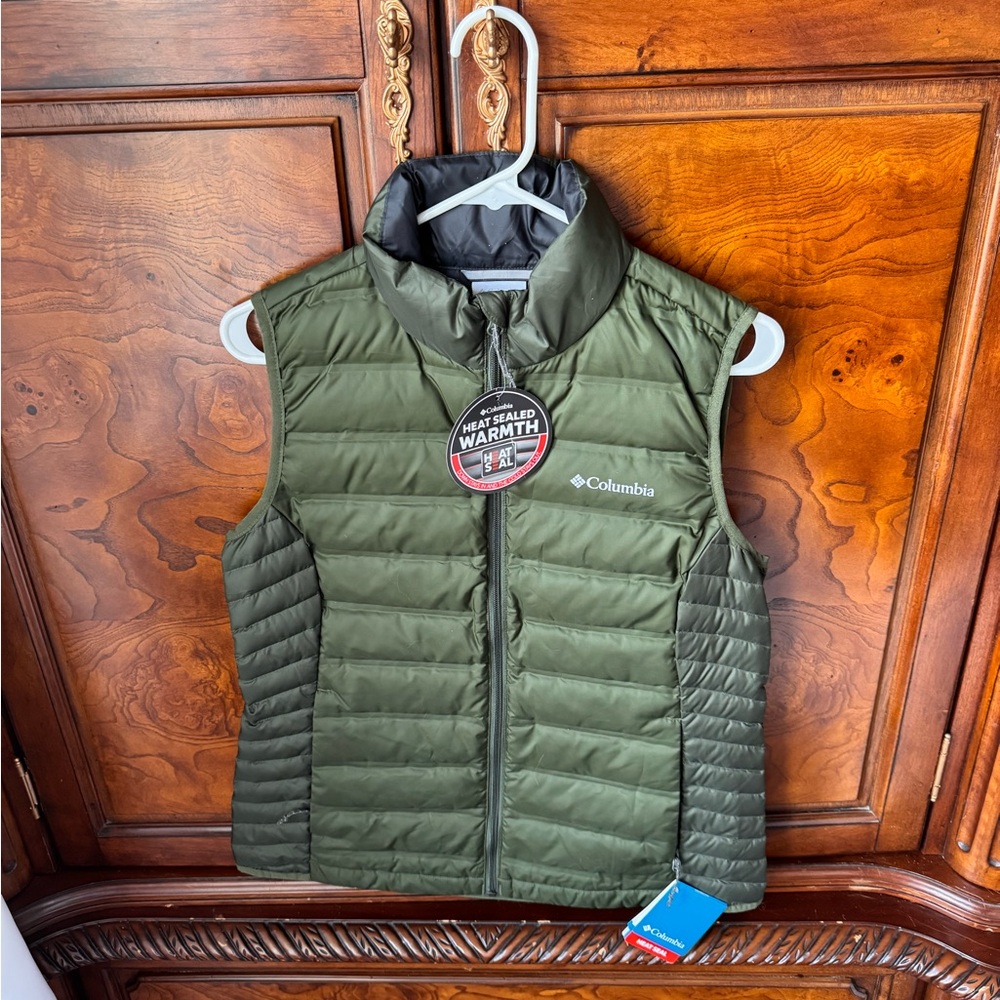 Columbia Olive Green Quilted Packable Puffer Vest